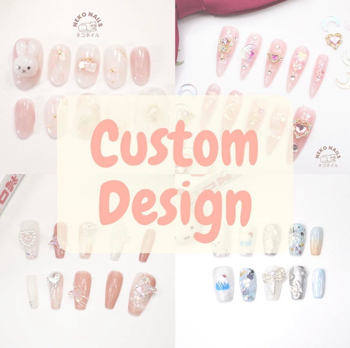 Custom Design Press on nails False Nails Nails Salon Quality Custom Design Nails Custom